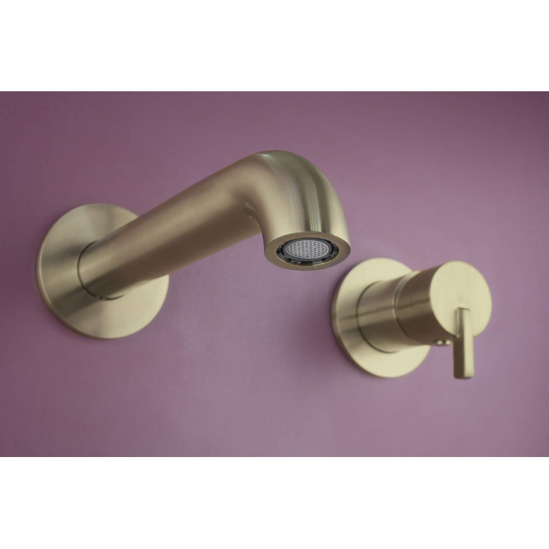 Elegancka Bateria Podtynkowa Złota - Nowoczesny Design z Precyzyjnym Mieszemaczem.