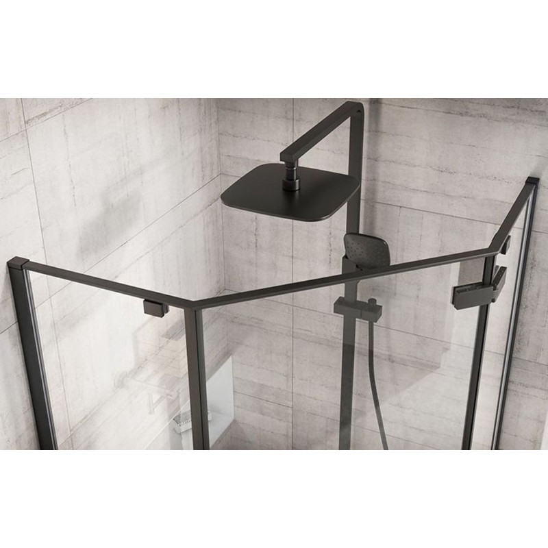 Nowoczesna Kabina Prysznicowa Excellence Black 100x100 - Styl i Komfort w Twojej Łazience