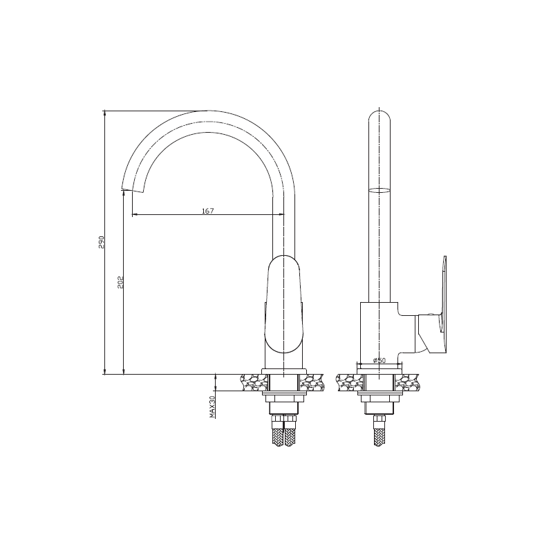 Stylowa bateria kuchenna Esla do zlewozmywaka BZ-94-001 - Nowoczesny design!