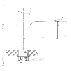 Bateria Umywalkowa Premium Kastos BU-16-001 - Elegancja i Niezawodność dla Twojej Łazienki!