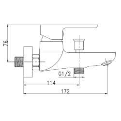 Elegancka Bateria Wannowa Kastos BW-16-001 - Styl i Funkcjonalność dla Twojej Łazienki