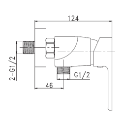 Stylowa Bateria Prysznicowa Kastos BN-16-001 dla Nowoczesnej Łazienki