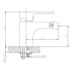 Luksusowa Bateria Bidetowa Kastos BB-16-001 - Elegancja i Wygoda w Twojej Łazience