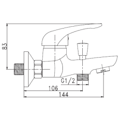 Elegancka Bateria Wannowa Simi BW-17-001 – Nowoczesny Design dla Twojej Łazienki!