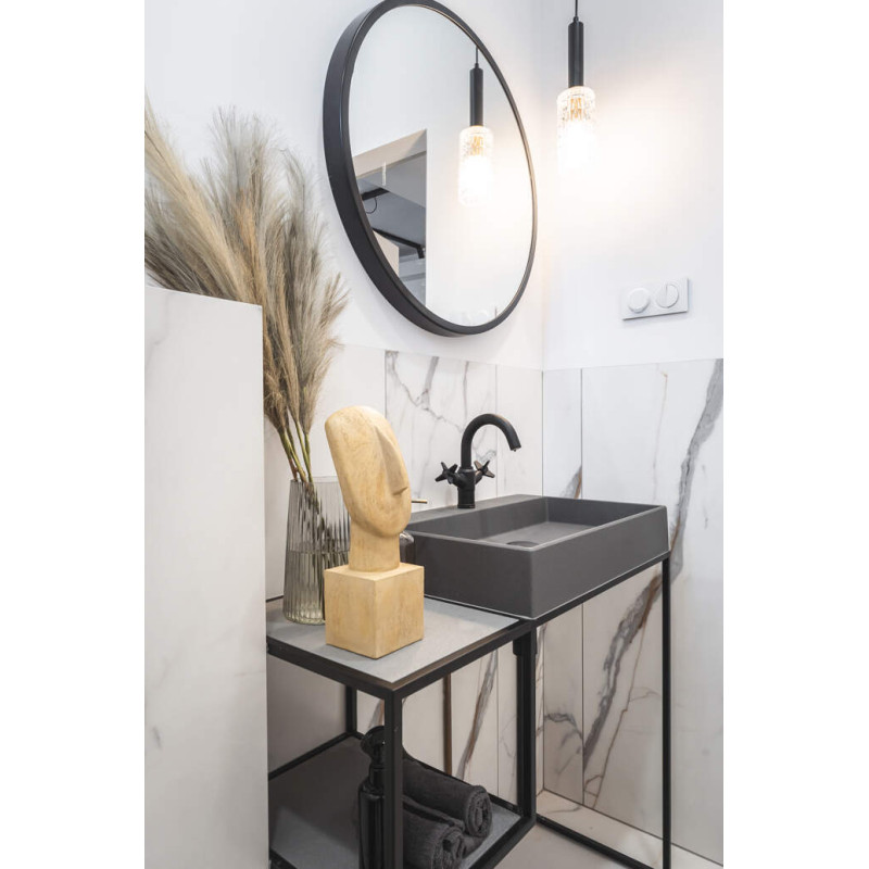 Czarna Bateria Umywalkowa Nero z Obrotową Wylewką - Elegancja i Komfort w Twojej Łazience