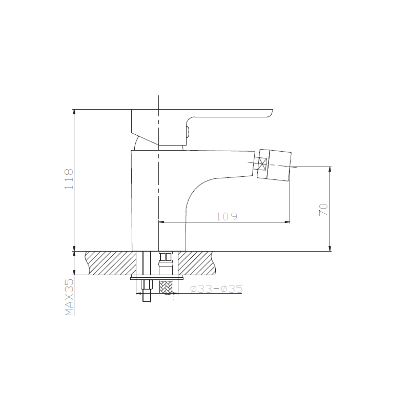 Nowoczesna bateria bidetowa Simi BB-17-001 - styl i funkcjonalność w łazience