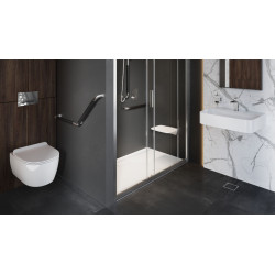 Seduro siedzisko prysznicowe składane z powłoką antybakteryjną, biały