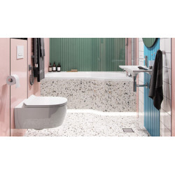 Torvi odpływ punktowy 13x13 cm 2w1 pokrywa stal nierdzewna, chrom