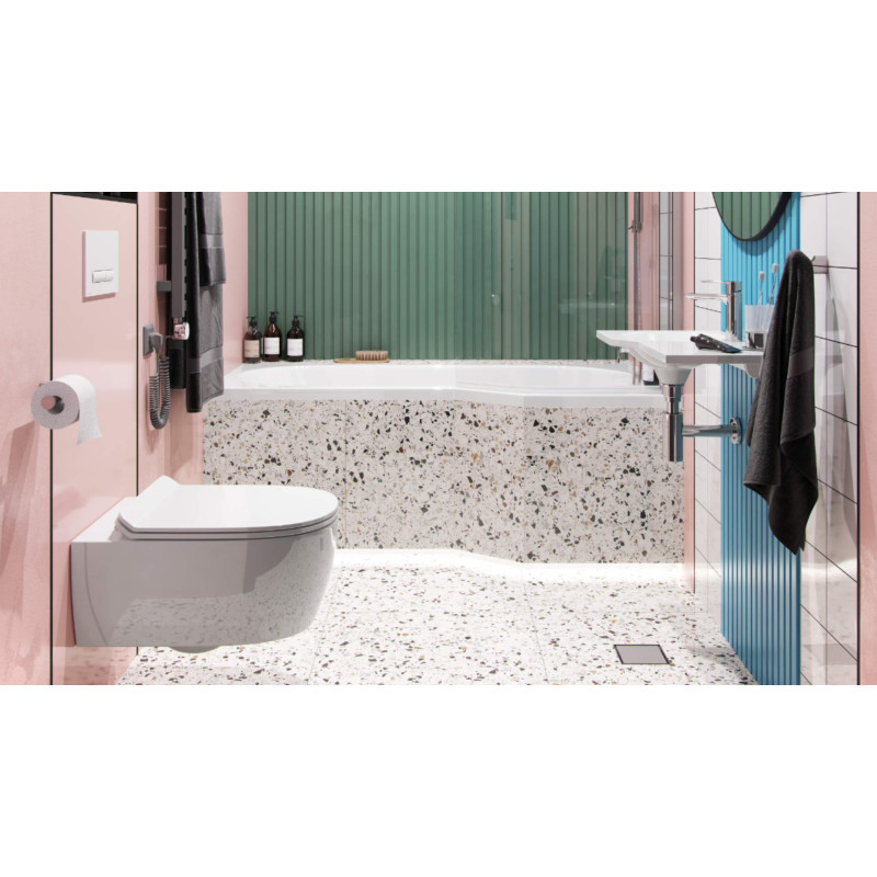 Torvi odpływ punktowy 13x13 cm 2w1 pokrywa stal nierdzewna, chrom