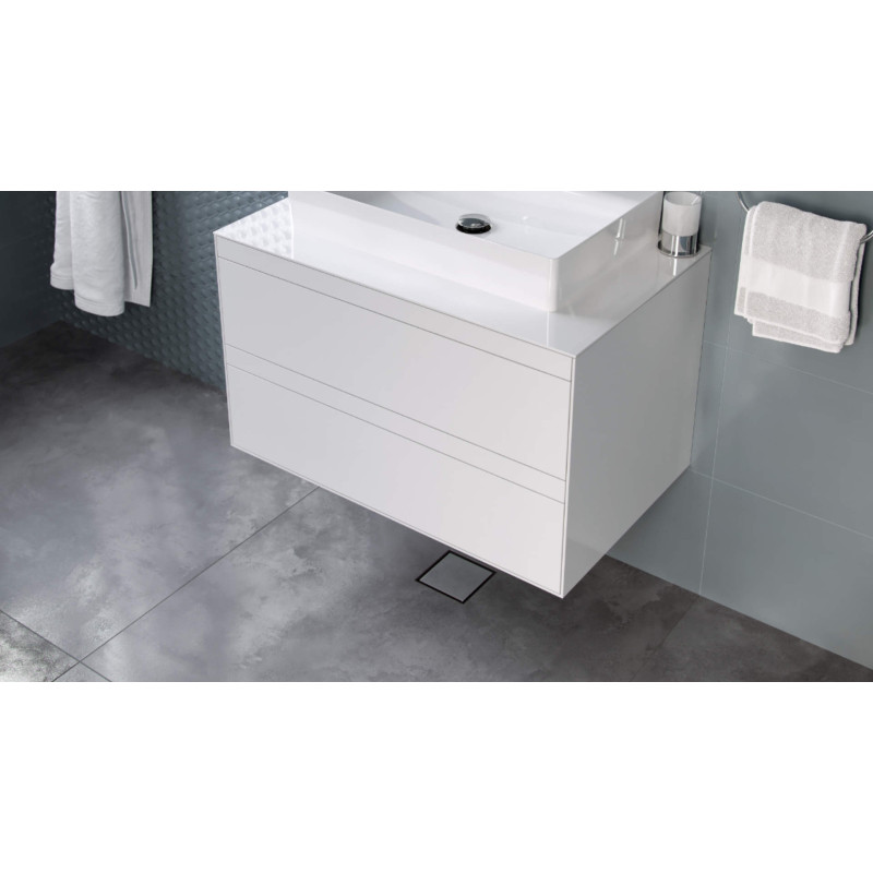 Torvi odpływ punktowy 13x13 cm 2w1 pokrywa stal nierdzewna, chrom