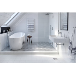 Torvi odpływ punktowy 13x13 cm 2w1 pokrywa stal nierdzewna, chrom