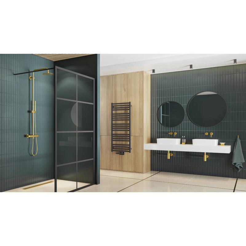 Excellent Virro lustro łazienkowe 60 cm okrągłe  czarny mat