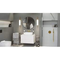 Virro lustro łazienkowe 60 cm okrągłe, czarny mat