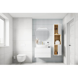 Virro lustro łazienkowe 60 cm okrągłe, biały mat