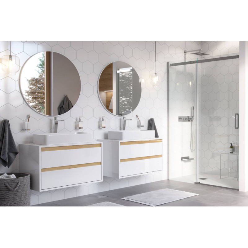 Virro lustro łazienkowe 60 cm okrągłe, biały mat