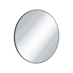 Virro lustro łazienkowe 80 cm okrągłe, czarny mat