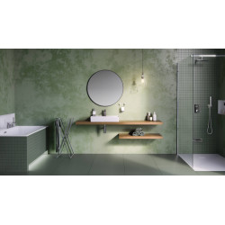 Excellent Virro lustro łazienkowe 80 cm okrągłe  czarny mat