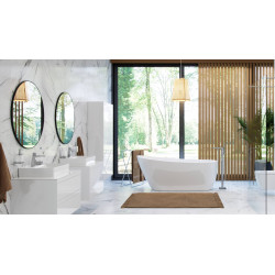 Virro lustro łazienkowe 80 cm okrągłe, czarny mat