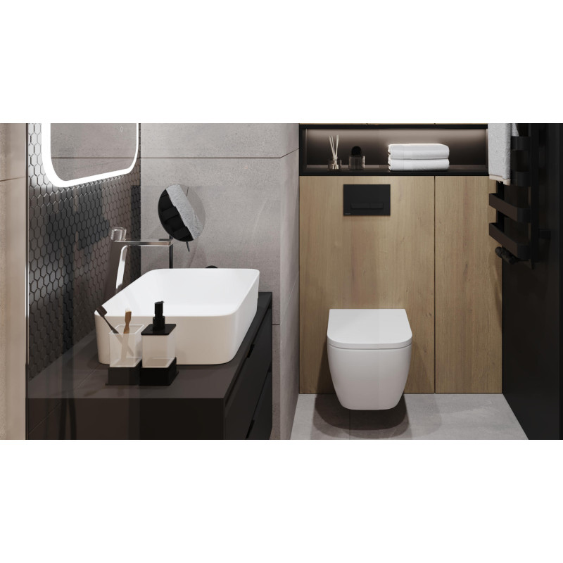 Rolo lusterko stojące powiększające, czarny mat