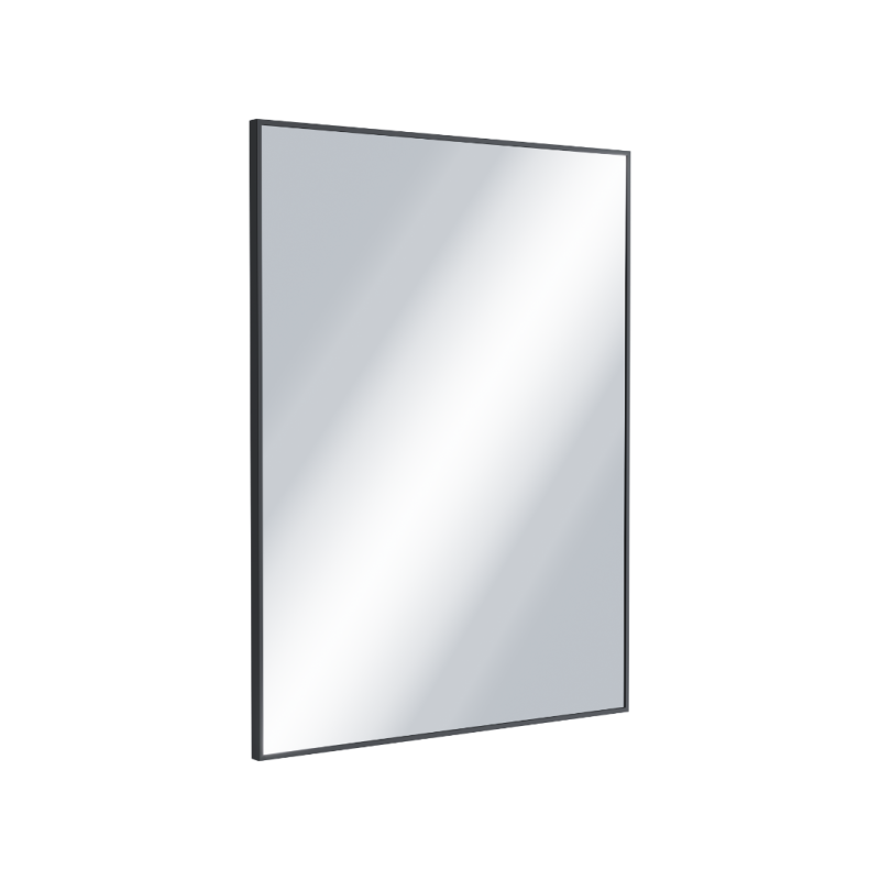 Kuadro lustro łazienkowe 80x60 cm prostokątne, czarny mat