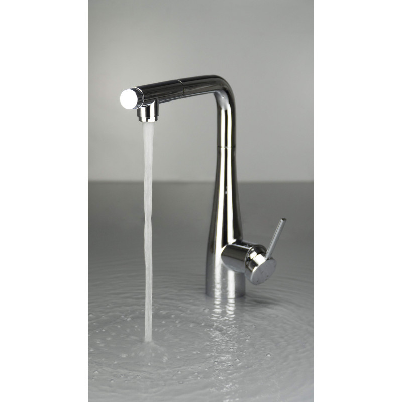 Bateria kuchenna chrom z filtrem do wody i wyciąganą wylewką - elegancja i funkcjonalność