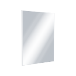 Kuadro lustro łazienkowe 80x60 cm prostokątne, biały mat