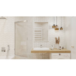 Kuadro lustro łazienkowe 80x60 cm prostokątne, biały mat