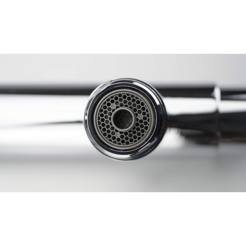 Bateria kuchenna chrom z filtrem do wody i wyciąganą wylewką - elegancja i funkcjonalność