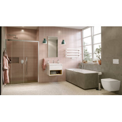 Kuadro lustro łazienkowe 100x50 cm prostokątne, biały mat