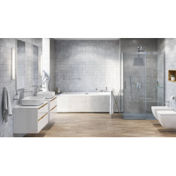 Kuadro lustro łazienkowe 100x50 cm prostokątne, biały mat