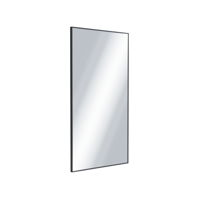 Kuadro lustro łazienkowe 100x50 cm prostokątne, czarny mat