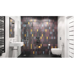 Kuadro lustro łazienkowe 100x50 cm prostokątne, czarny mat