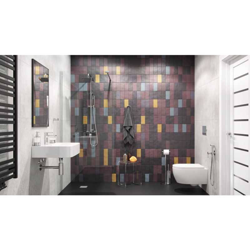 Kuadro lustro łazienkowe 100x50 cm prostokątne, czarny mat