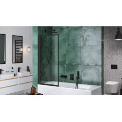 Kuadro lustro łazienkowe 100x50 cm prostokątne, czarny mat