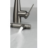 Titanium Kitchen Tap z Filtracją i Wyciąganą Wylewką - Elegancja i Funkcjonalność!