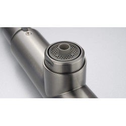 Titanium Kitchen Tap z Filtracją i Wyciąganą Wylewką - Elegancja i Funkcjonalność!