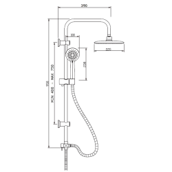 Ekskluzywny Zestaw Prysznicowy Simi z Deszczownicą AU-17-001 dla Luksusowej Łazienki