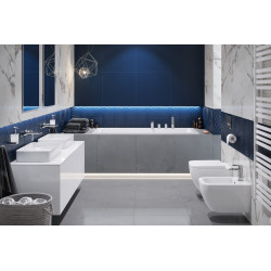 Finli szafka wisząca 80cm, podumywalkowa z blatem 2 szuflady, biały połysk