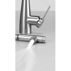 Stylowa Bateria Stalowa z Wyciąganą Wylewką i Filtracją Wody