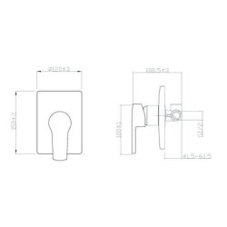 Elegancka Bateria Podtynkowa Verso BP-82-0K1 - Nowoczesny Styl i Funkcja