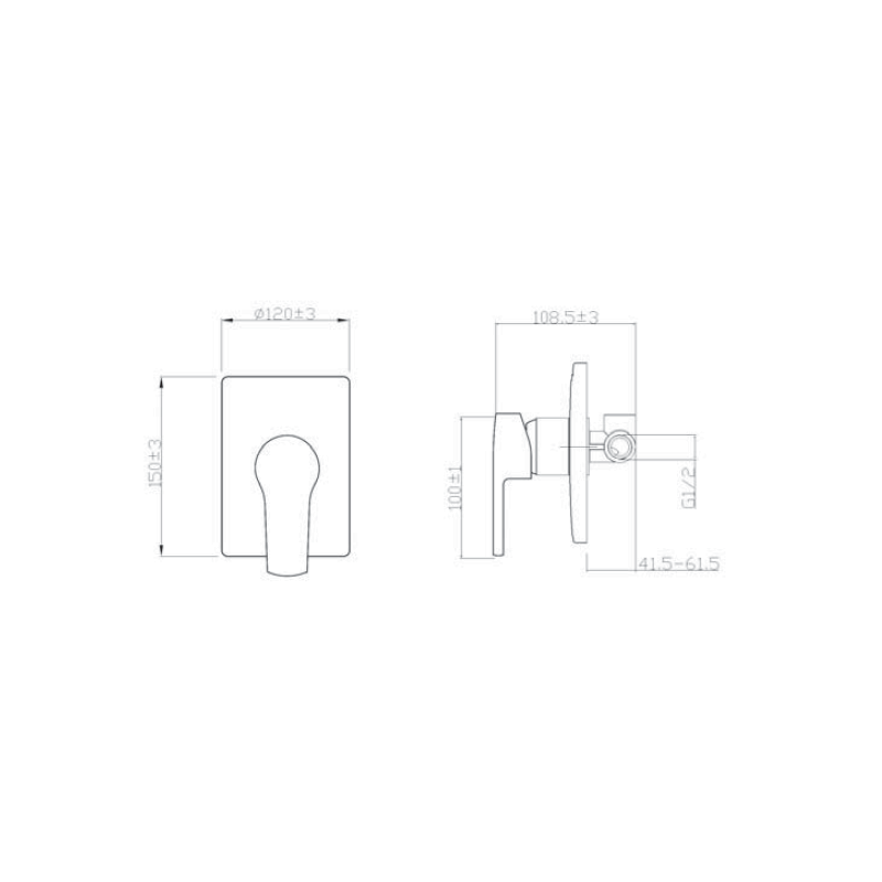 Elegancka Bateria Podtynkowa Verso BP-82-0K1 - Nowoczesny Styl i Funkcja