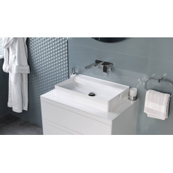 Rima 2.0 umywalka nablatowa 60x40 cm  prostokątna bez otworu na baterię, biały połysk