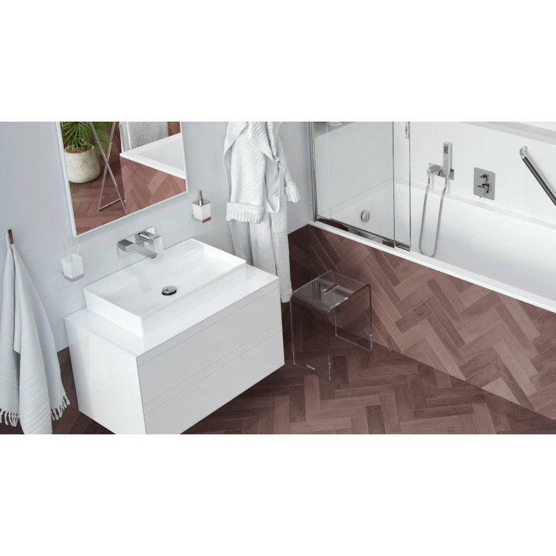 Rima 2.0 umywalka nablatowa 60x40 cm  prostokątna bez otworu na baterię, biały połysk