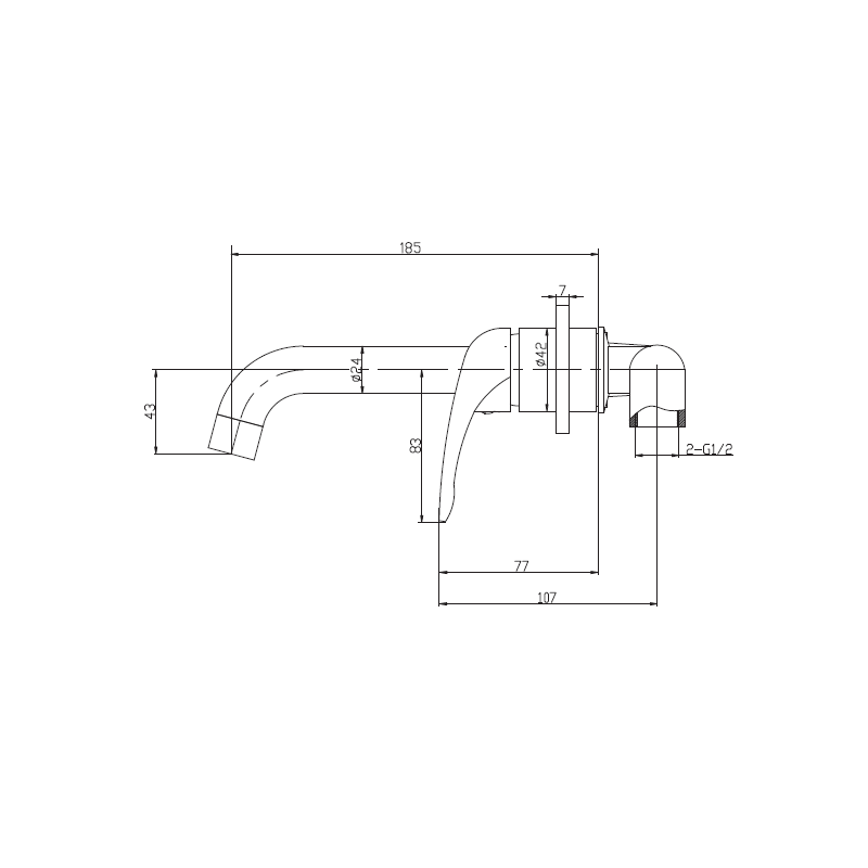 Elegancka Bateria Umywalkowa Podtynkowa Simi BP-17-U01 - Nowoczesny Design dla Twojej Łazienki