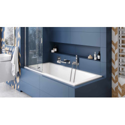 Krotos wylewka podtynkowa kaskadowa, chrom