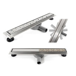 Elegancki Odpływ Liniowy NEO & PURE N PRO 1000mm Szczotkowany Stal Klasy Premium