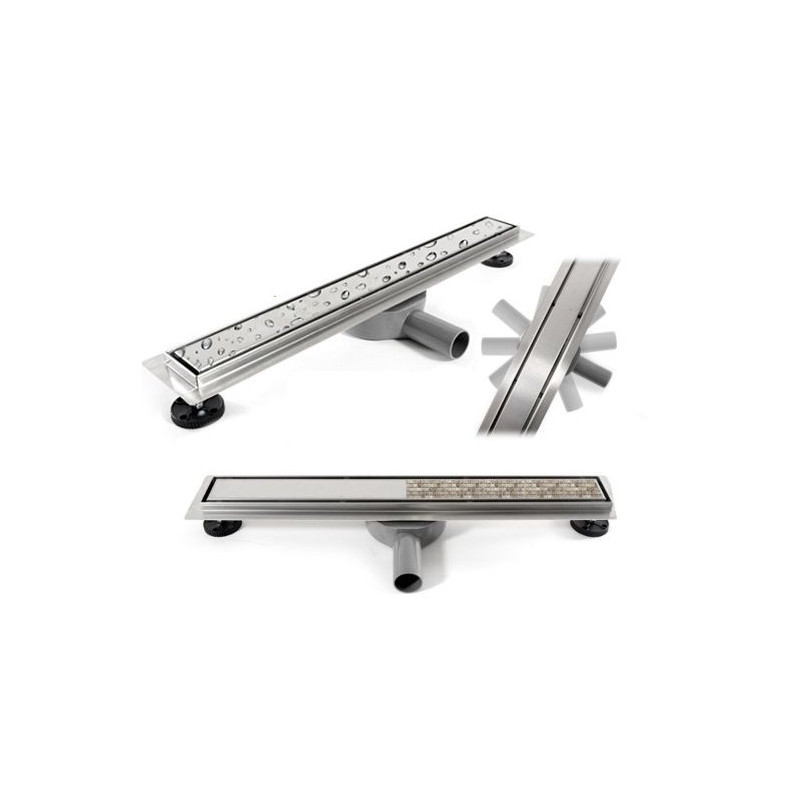 Elegancki Odpływ Liniowy NEO & PURE N PRO 1000mm Szczotkowany Stal Klasy Premium