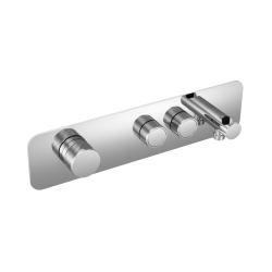 Krotos zestaw prysznicowo-wannowy podtynkowy 2 funkcyjny, chrom