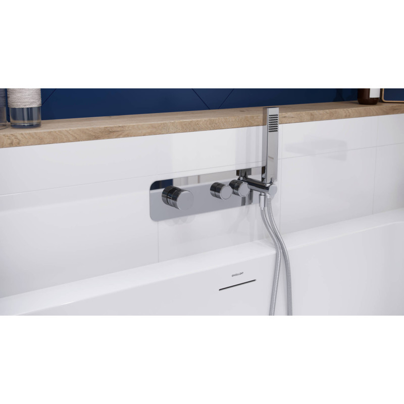 Krotos zestaw prysznicowo-wannowy podtynkowy 2 funkcyjny, chrom