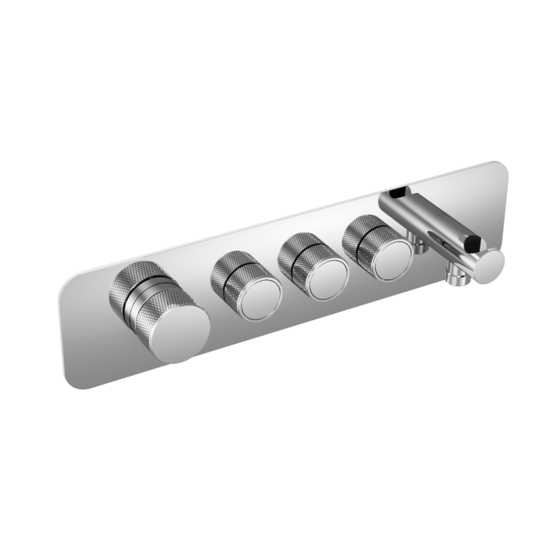 Krotos zestaw prysznicowo-wannowy podtynkowy 3 funkcyjny, chrom